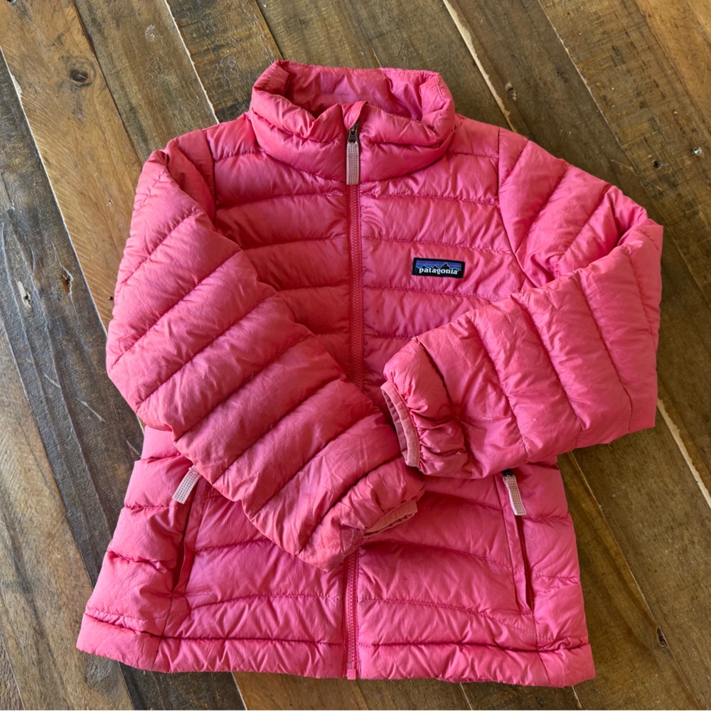Girl kids 5-6 XS Patagonia Vibrant Pink Quilted Jacket puffer
